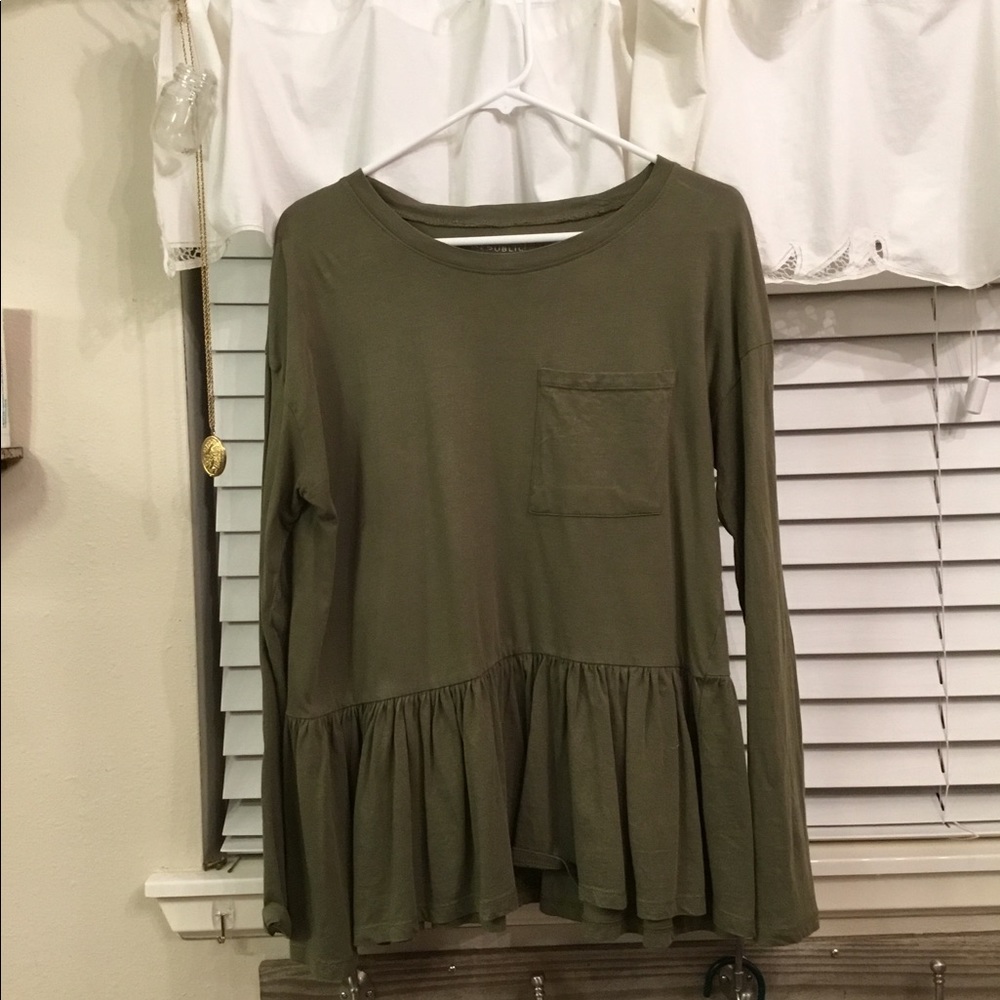 Republic Denim Peplum Shirt